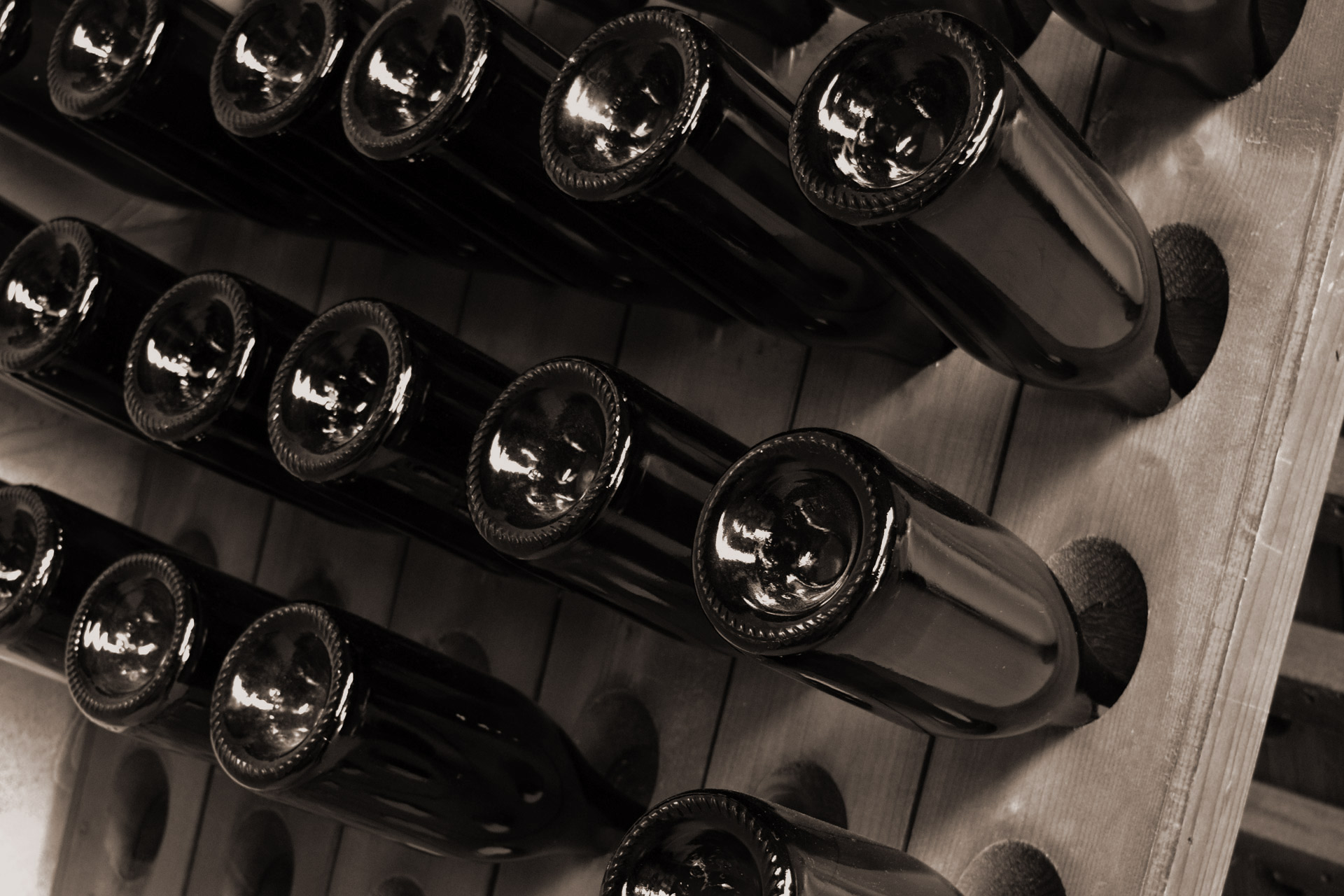 empty sparkling wine bottles photo